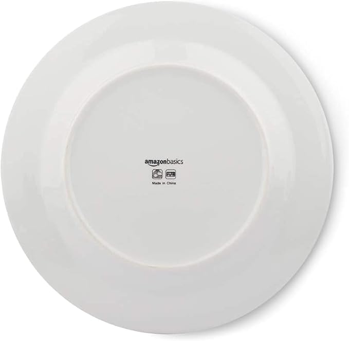 Amazon Basics Dinnerware Set Microwave and Dishwasher Safe Service for 6 18-Piece Complete Kitchen Plates Dishes Bowls Branches