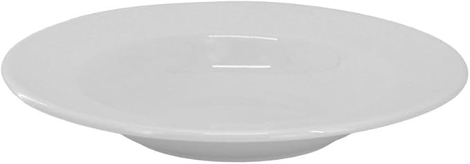 16-Piece White Porcelain Dinnerware Set – Double Bowl Plates Microwave &amp Dishwasher Safe Textured Design Tableware for Elegant Dining