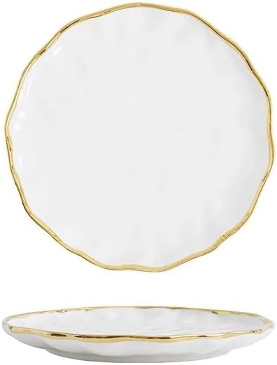 Ceramic Dinnerware Sets Bowl Plates Noodle Bowl Steak Plate Household Ceramic Tableware Combination(21cm plate)