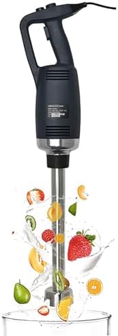 500W Powerful Hand Blender Adjustable Speed 4000-16000RPM 304 Food-Grade Stainless Steel Anti-Splash Design Ideal for Soup Vegetables and Food Preparation