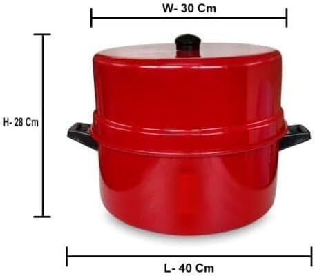 Premium Thermal Rice Cooker 1.5 Kg Capacity – Red Aluminum Insulated Casserole with Stainless Steel Inner Pot 8–12 Hr Heat Retention Multi-Purpose Hot Pot for Rice Soups &amp Meals