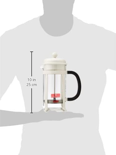 Bodum 34oz Java French Press Coffee Maker High-Heat Borosilicate Glass White - Made in Portugal