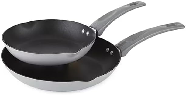 Cooks 2-Piece Aluminum Frypan Set (High Rise Gray)