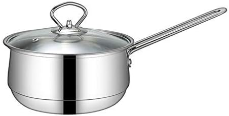 Durable 3pcs Stainless Steel Cookware Set Flat Bottom Frying Pan Soup Pot Milk Pot Kit Great for Gas Stove Induction Cooker Electric Furnace etc (Color : Style one) (Color : Sty