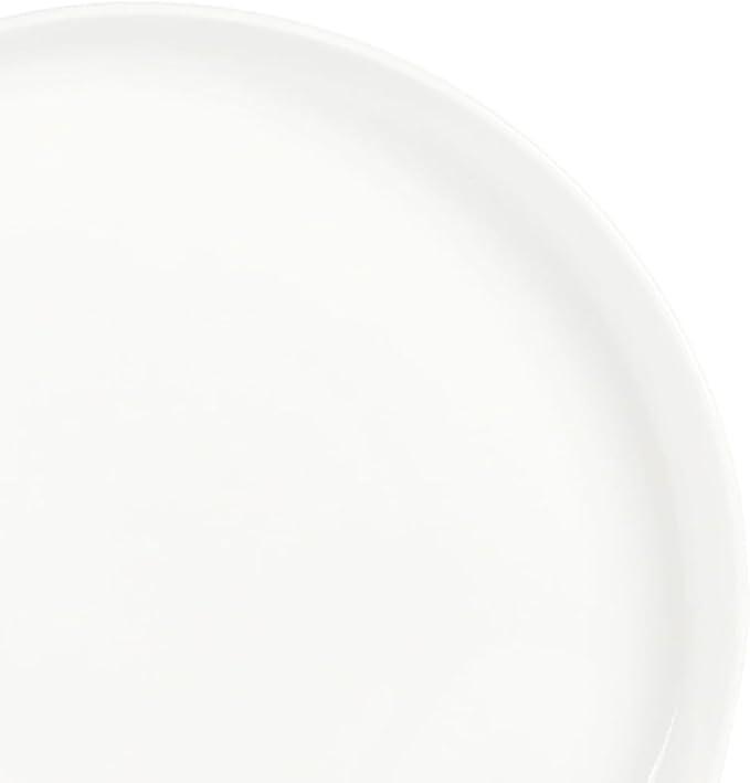 12-Piece Stackable Fine Ceramic Dinnerware Set in White – Dishwasher &amp Microwave Safe Everyday Tableware for Family Meals