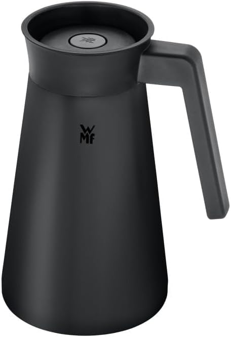 WMF Küchenminis Aroma Filter Coffee Maker with Insulated Jug 870 W Insulated Takeaway Cup Small Coffee Takeaway Timer Matte Black Stainless Steel