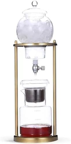 Cold Brew Drip Tower Cold Brew Drip Tower Coffee Maker - 600ml/20.29oz Capacity Stainless Steel Rack Adjustable Dripper