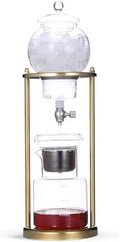 Cold Brew Drip Tower Cold Brew Drip Tower Coffee Maker - 600ml/20.29oz Capacity Stainless Steel Rack Adjustable Dripper