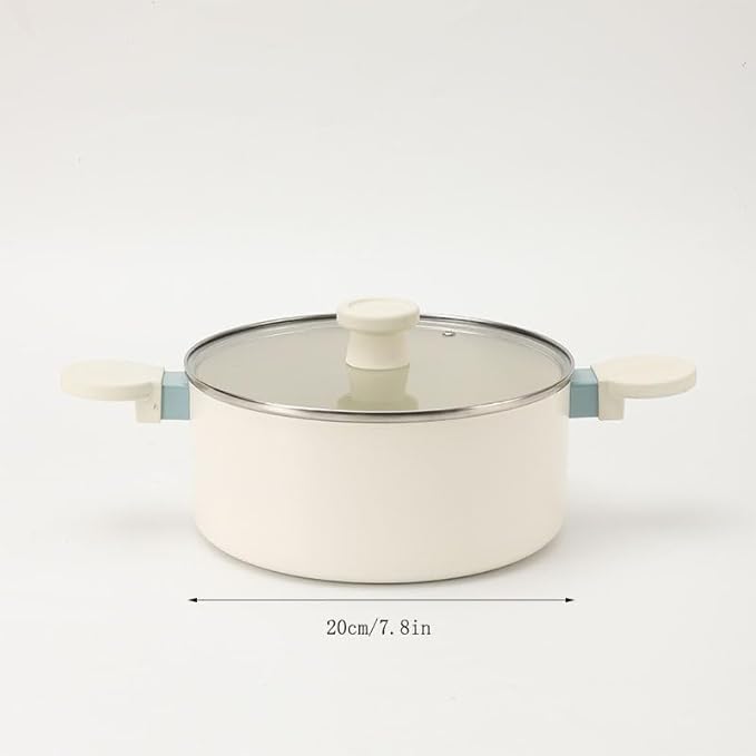Easy to clean Aluminum Alloy Enamel Cookware Set for Household Non Stick Universal Stovetop Use Kitchen