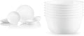 Corelle Vitrelle 18-Piece Service for 6 Dinnerware Set Winter Frost White &amp Vitrelle 28-oz Soup/Cereal Bowls Set of 6 Chip &amp Crack Resistant Dinnerware Bowls Winter Frost White