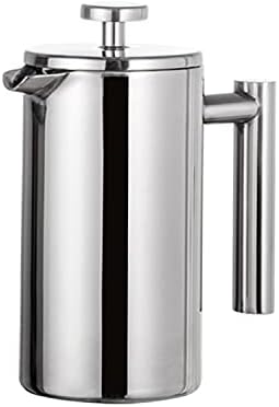 Stainless Steel Coffee &amp Tea Maker Makes 8 Cups - Portable Thermal Coffee Makers For Home Camping Traveling(1L)