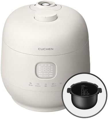 CUCHEN CRH-TWK0640WUS | IH Heating | Induction Heating Dual Pressure Rice Cooker | 6 Person 1.5Quarts | 6 Cup (Uncooked) | Non-stick Coating | Stainless Cover | High/Non-Pressure | Easy Open Handle |