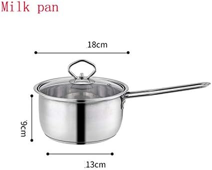 Cookware Set With Glass Lid Induction Bottom Stainless Steel Body Saucepan