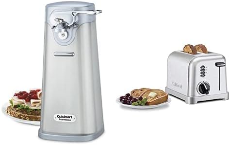 Cuisinart SCO-60 Deluxe Stainless Steel Can Opener &amp Metal Classic 2-Slice toaster Brushed Stainless
