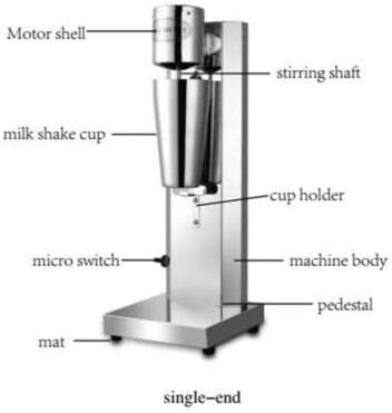 Electric Milk Shaking Maker Drink Mixer Smoothie Frappe Blender Ice Cream Maker Milk Shaking Machine Milk Shaker 180W 650ml