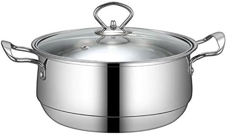Durable 3pcs Stainless Steel Cookware Set Flat Bottom Frying Pan Soup Pot Milk Pot Kit Great for Gas Stove Induction Cooker Electric Furnace etc (Color : Style one) (Color : Sty