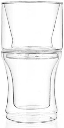 Hand Drip Coffee Maker Pour Over Double Borosilicate Glass Wall Set