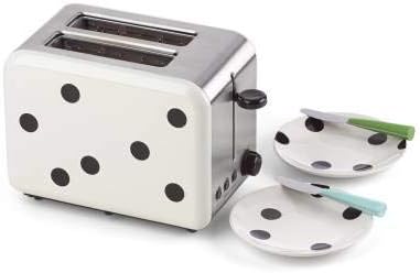 kate spade new york Deco Dot 2-Slice Toaster White with Black Dots