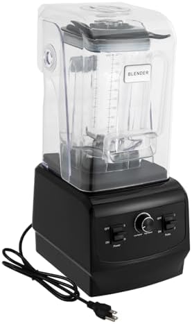 High-Speed 2200W Commercial Blender with 2L Capacity Soundproof Cover Perfect for Smoothies Ice Crushing Grinding &amp Chopping - Professional Countertop Mixer
