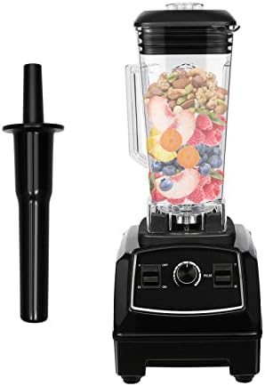 2200W Commercial Blender with 2L Capacity - High-Speed Smoothie Maker Professional Countertop Blender for Ice Crushing Chopping Grinding &amp Blending Soundproof Cover Included