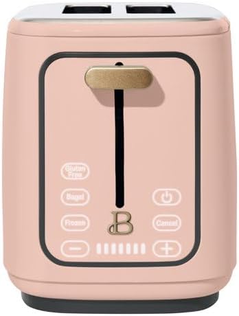 New beautifull 2-Sliice Digital Toaster with Touch-Activated Display Adjustable Browning Control Auto Shut-Off by D'rew Barry'more (Rose)