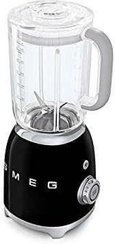 Smeg BLF01BLUS Retro Style Blender with 6 Cups Tritan BPA-Free Jug Detachable Stainless Steel Dual Blades Overload Motor Protection 4 Speeds and 3 Preset Programs in Black