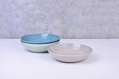 Sango Siterra Artist's Blend 20-Piece Stoneware Dinnerware Set – Service for 4 Mixed Glossy Finish with Unique Speckled Design for Everyday Dining &amp Entertainment Dishwasher &amp Microwave Saf
