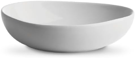 Artesa Ceramic Dinnerware Set White Matte 4-Piece Place Setting with 10.8 Dinner Plate 8.2 Bowl Cup and Saucer Handmade Microwave Safe