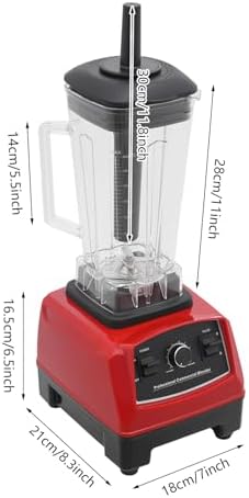 2200W Commercial Countertop Blender - 2L High-Speed Smoothie Maker with Soundproof Cover for Ice Crushing Chopping Grinding and Blending - Professional Kitchen Appliance