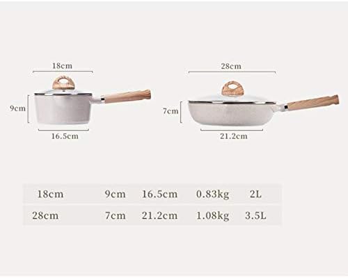Pots and Pans Cookware Set Non Stick Pan Frying Pan Wok Milk Pot Induction Cooker Pot Hotpot Kitchen Cooking Pot Set Saucepan Soup Pot Kitchen Supplies