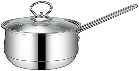 3pcs Stainless Steel Cookware Set Flat Bottom Frying Pan Soup Pot Milk Pot Kit