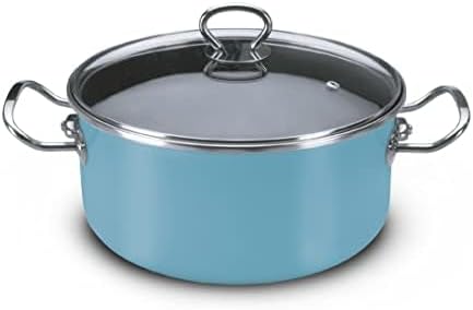 Vasconia Elegance 10-Piece Cookware Set for Most Stove Tops - Dishwasher Grill &amp Oven Safe up to 480℉ (Enamel on Steel) Quick &amp Even Heat Distribution Nonstick Interior Stainless Handles (T