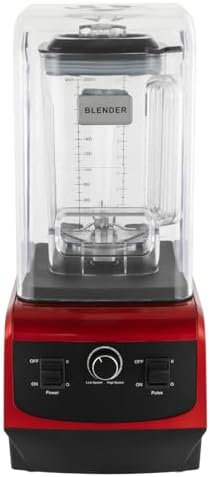 2200W Commercial Mix Blender - 2L High-Speed Smoothie Machine with Soundproof Cover for Ice Crushing Chopping Grinding and Blending - Professional Countertop Kitchen Appliance