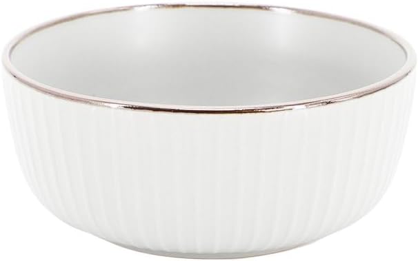 16 Piece White Stoneware Dinnerware Set – Microwave &amp Dishwasher Safe Plates Bowls and Mugs for 4 (White)