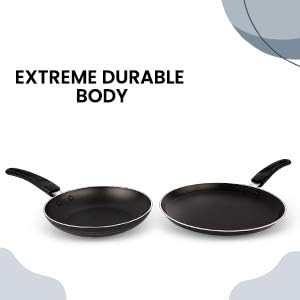 Greenchef Duo Pack Cookware Set Fry Pan and Flat Tawa
