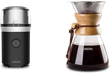 COSORI Pour Over Coffee Maker with Double-Layer Stainless Steel Filter and Coffee Grinder Electric for Coffee beans Spices