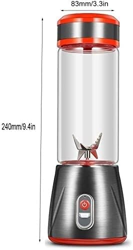 Portable Blender USB Rechargeable Personal Size Blender for Shakes and Smoothies Strong Cutting Power with Six Blades for Sports Travel and Outdoors(Red)