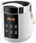 Rice Cooker 1.5L Electric Rice Cooker Mini 2 Layers Food Steamer Multifunction Meal Cooking Pot Fast Heating Lunch Box 24H Appointment(A)