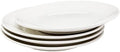 Vikko Appetizer Plates Set of 4 White Ceramic Plates Salad Plates Set Stackable 8 Inch Round Plates Dishwasher Safe Bead and Butter Plates Durable Plates for All Occasions