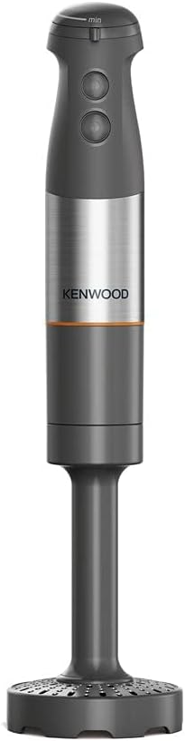 Kenwood Triblade XL HBM60.307GY Hand Mixer with Splash Guard Chopper 500 ml Metal Whisk and Puree Made of BPA-Free Plastic Dishwasher Safe 1000 W Grey