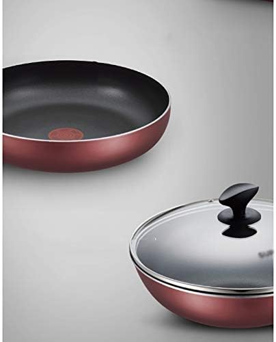 3Pcs Cookware Set Non-Stick Cookware Frying Pan Cooking Pot Pan Saucepan with Glass Lid