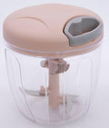 Multi-functional chopper drawstring hand blender household minced garlic puree supplement 900ml (pink)