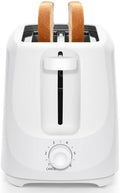 2-Slice Toaster with 6 Shade Settings and Removable Crumb Tray Arctic White Fit Bread Slices Up To 4X 4
