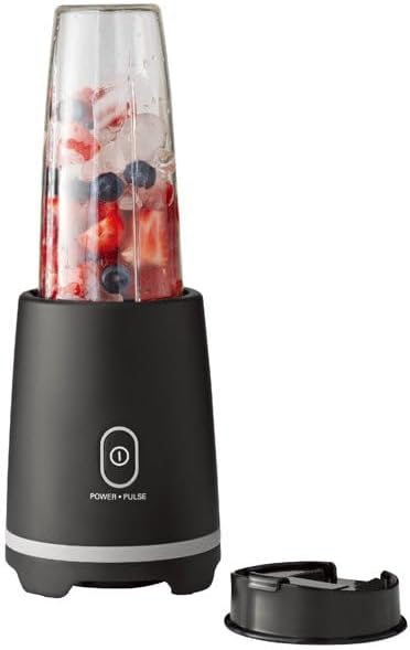 Black Single-Serve Blender With 1 Travel Lid 16 Oz New Features An Efficient 220-Watt Motor Dishwasher Safe