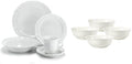 Mikasa French Countryside 40-Piece Dinnerware Set Service for 8 White &amp French Countryside Cereal Bowl 7-Inch Set of 4 White - F9000-421 30 ounces