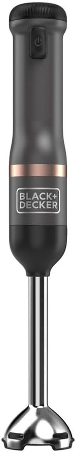 BLACK+DECKER Kitchen Wand Cordless Immersion Blender 4 in 1 Multi Tool Set Hand Blender with Charging Dock Grey (BCKM1014K01)