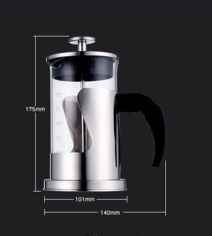 Press Coffee Maker Coffee Press CaffettiereCoffee Maker Coffee/Tea Maker Single Small Espresso Press with Stainless Steel Filter High Borosilicate Carafe Bamboo Handle Coffee MakerEasy Clean