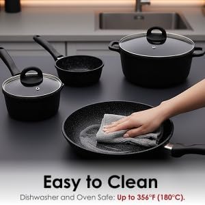 Cuisine::pro Stone Cookware Set Non-Stick Toxin-Free 6 Piece