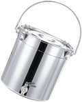 Stock Pot with Spigot - Stock Pot 201 Stainless Steel Soup Bucket/Sealed Bucket/Transportation Bucket Wine Tank with Tap for Water Milk Tea Milk Storage Bucket(21L)
