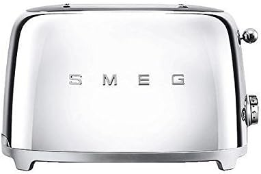 Smeg TSF01SSUS 50's Retro Style Aesthetic 2 Slice Toaster Chrome (Renewed)